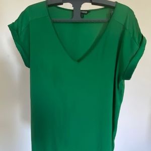 EXPRESS Emerald Green V-Neck Top